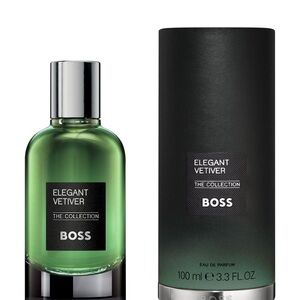Boss Elegant Vetiver Fragrance in Green Bottle